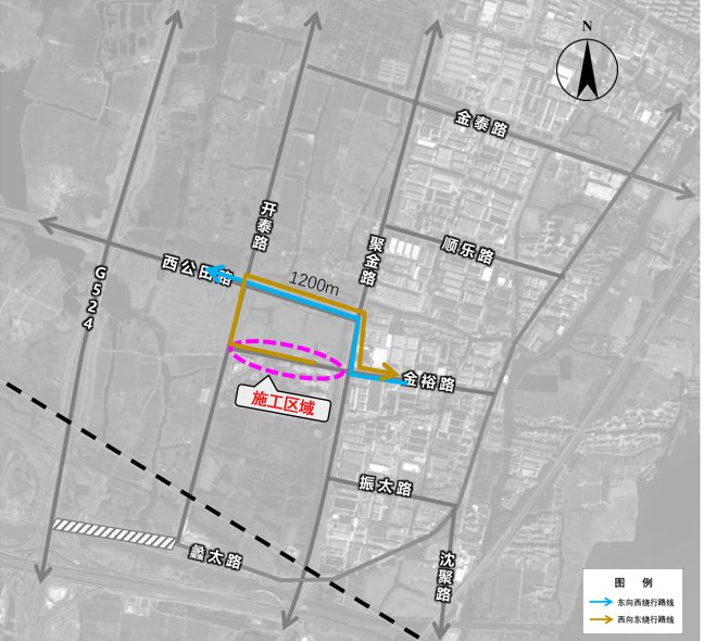 金裕路（开泰路-聚金路）及金裕桥改造工程施工期间交通出行提示(图6)