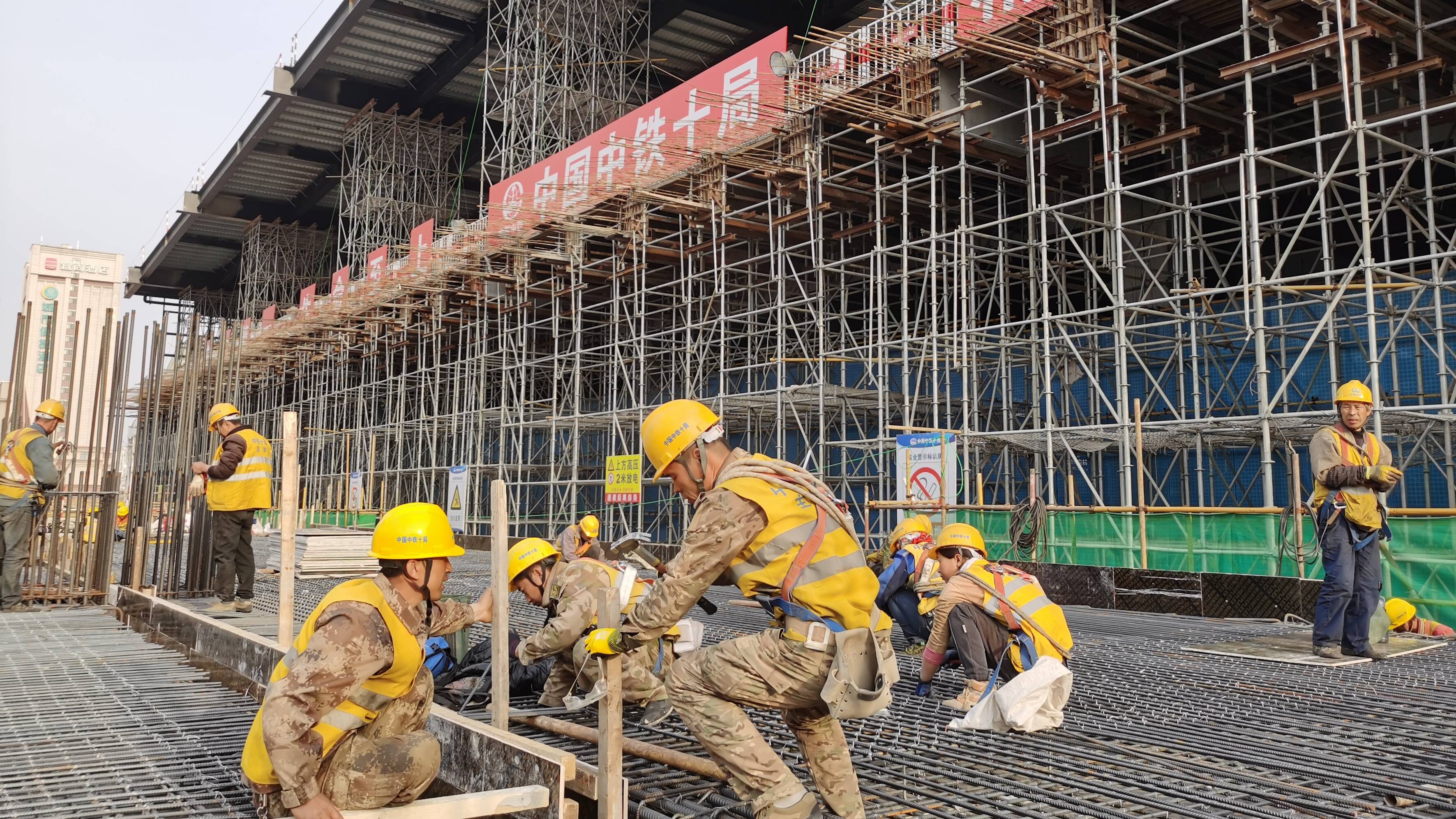 正在进行地下结构施工 济南站增设北站房工程加速建设(图2)